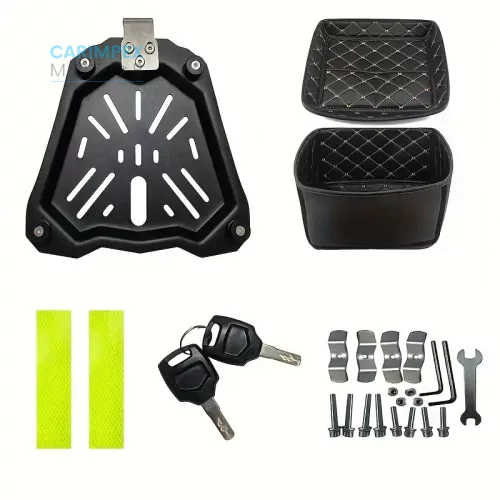 45L JDR  Motoros Túradoboz Aluminium Fekete Levehető 