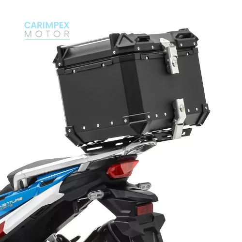 45L JDR  Motoros Túradoboz Aluminium Fekete Levehető 