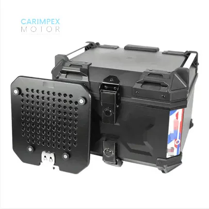45L JDR  Motoros Túradoboz Aluminium Fekete Levehető 