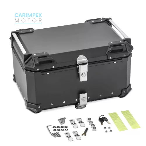 65 L JDR  Motoros Túradoboz Aluminium Fekete vagy Ezüst színben, levehető.
