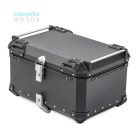 65 L JDR  Motoros Túradoboz ALuminium Fekete színben levehető.