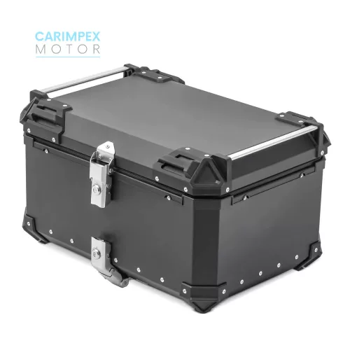 65 L JDR  Motoros Túradoboz Aluminium Fekete vagy Ezüst színben, levehető.
