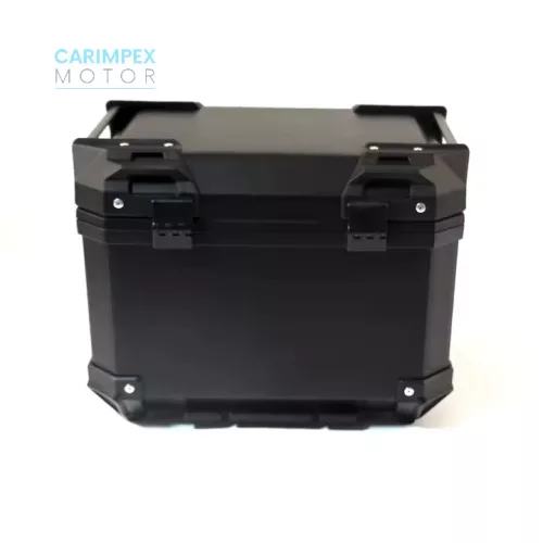 45L JDR  Motoros Túradoboz Aluminium Fekete Fix rögzitésű