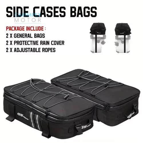 Motorkerékpár tároló táska oldal és felső dobozokra 3 db -os szett 