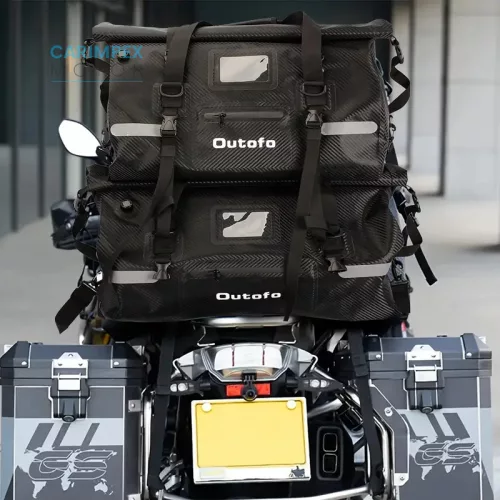 Motorkerékpáros 80 L- es vízálló poggyász, Fekete színben