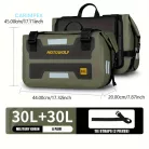 Motorwolt Motorkerékpár oldaltáska 2db -os szett Katona zöld színben