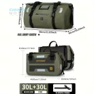 Motorwolt Motorkerékpár oldaltáska 2db -os szett Katona zöld színben