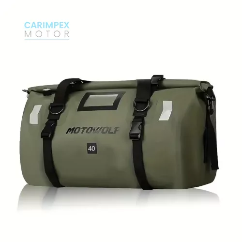 Motowolf Motorkerékpár Pogyász táska, Hátizsák, Hátsótáska  Katona zöld színben 