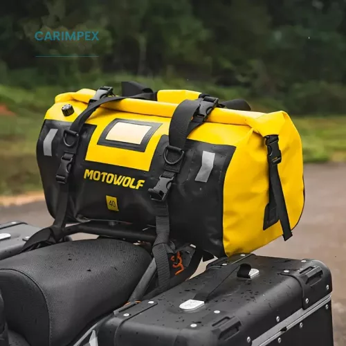 Motowolf Motorkerékpár Poggyász táska, Hátizsák, Hátsó táska Fekete színben