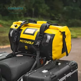   Motowolf Motorkerékpár Poggyász táska , Hátizsák, Hátsó táska sárga színben  