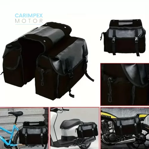 Motorkerékpár  Nyeregtáska Fekete szett
