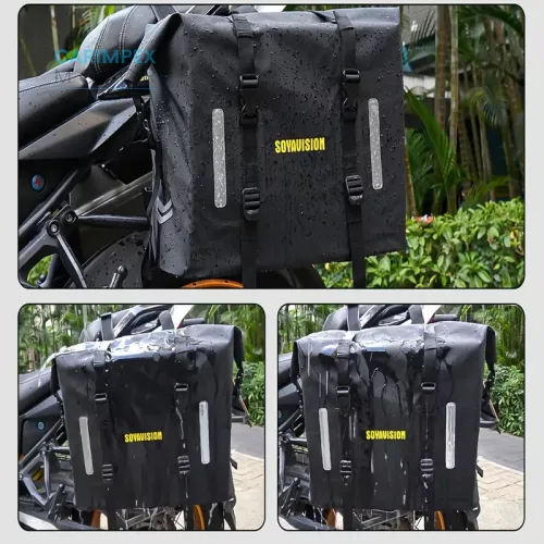 SOYAVISION Motorkerékpár 60 L nyeregtáska,  Oldaltáska 2 db- os szett