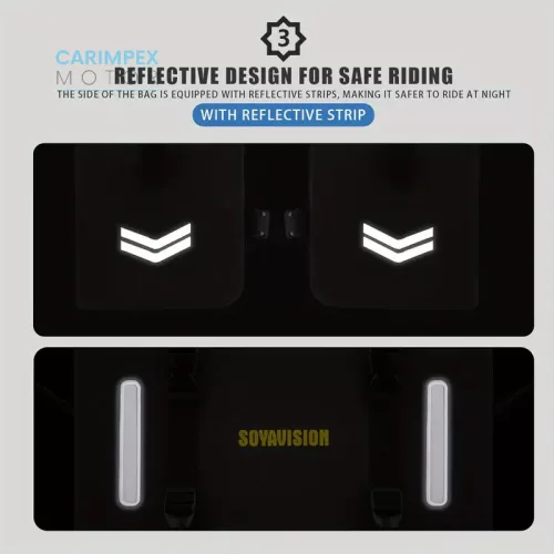 SOYAVISION Motorkerékpár 60 L nyeregtáska,  Oldaltáska 2 db- os szett