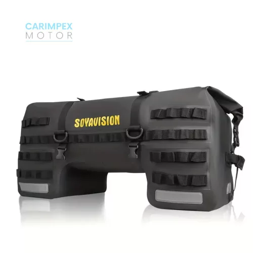 SOYAVISION Motorkerékpár hátsótáska szett, Fekete színben