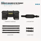 SOYAVISION Motorkerékpár hátsótáska szett, Fekete színben