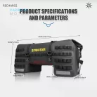 SOYAVISION Motorkerékpár hátsótáska szett, Fekete színben