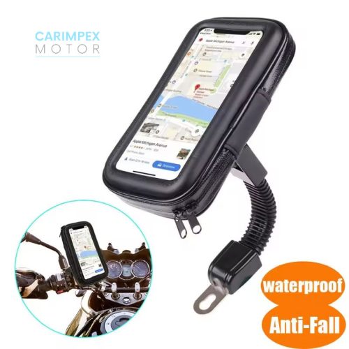 Motoros Telefon és GPS tartó Visszapillantó rögzitő füllel nagy méretű