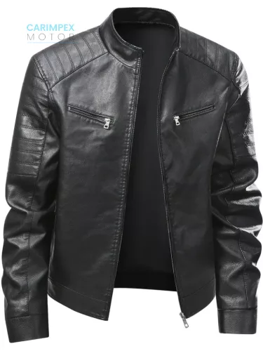 MOTOROS Vintage stílusú motoroskeréppáros dzseki Fekete XL 
