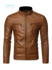 Motoros vintage motorkerékpáros dzseki Barna XL