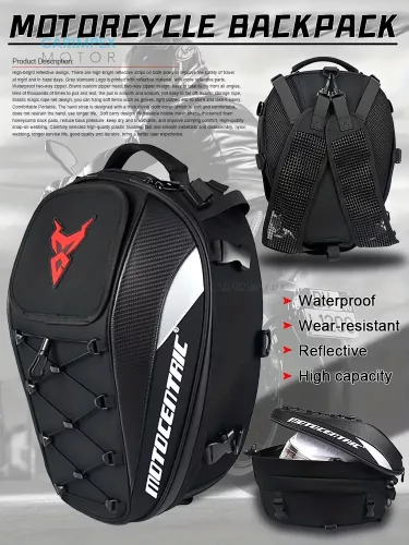 Motorkerékpár Háttáska ülésre rögzithető