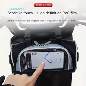   Motorkerékpár vízálló tárolótáska Telefon GPS tartóval